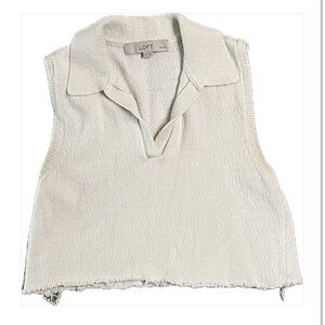 LOFT Cream Sleeveless Top